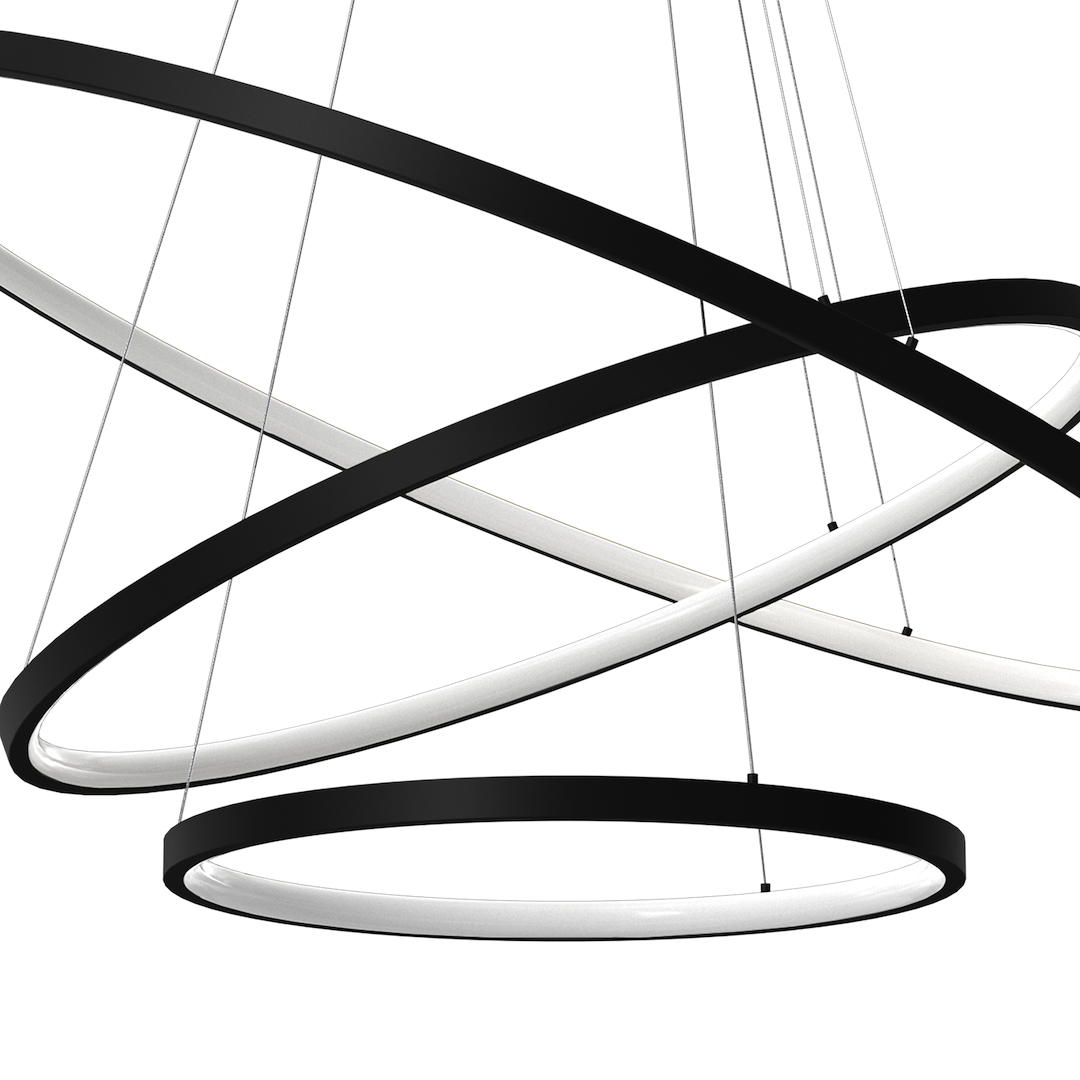 Lampa wisząca HOOP BLACK 93W LED ML1543 - Milagro - obrazek 2