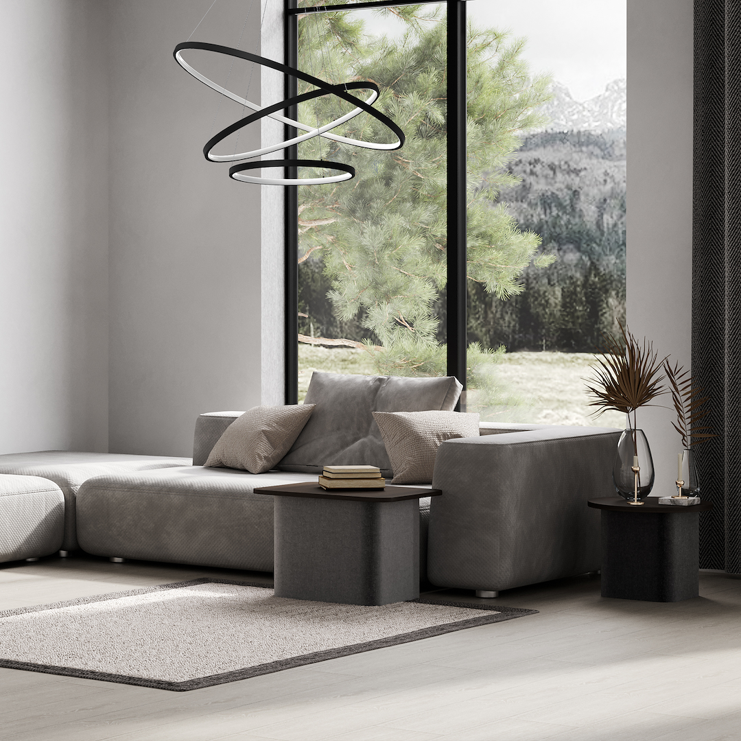 Lampa wisząca HOOP BLACK 93W LED ML1543 - Milagro - obrazek 4