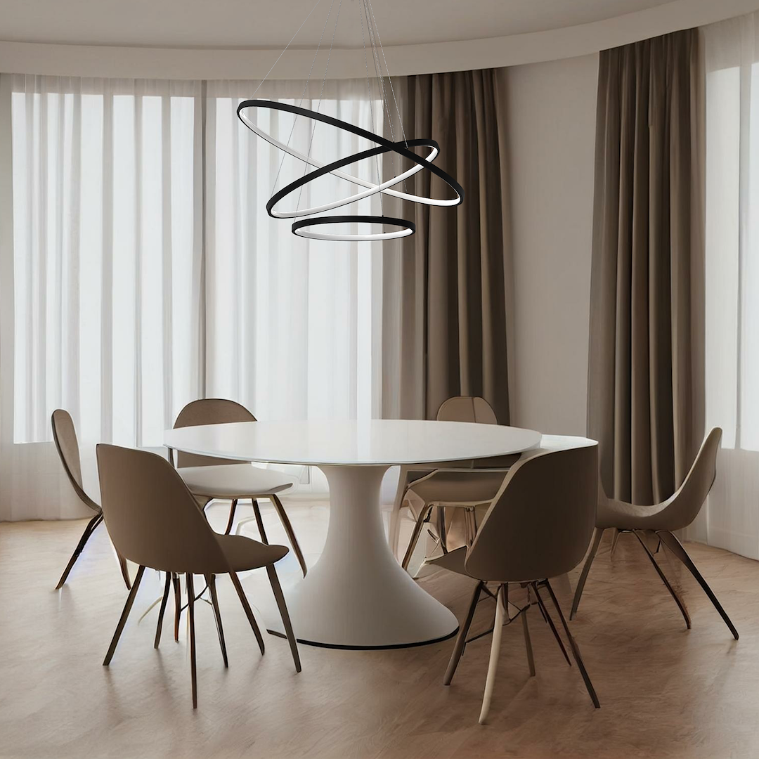 Lampa wisząca HOOP BLACK 93W LED ML1543 - Milagro - obrazek 5