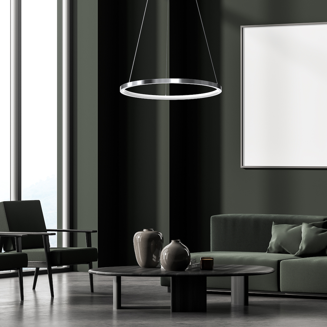 Lampa wisząca HOOP CHROME 27W LED ML1549 - Milagro - obrazek 4