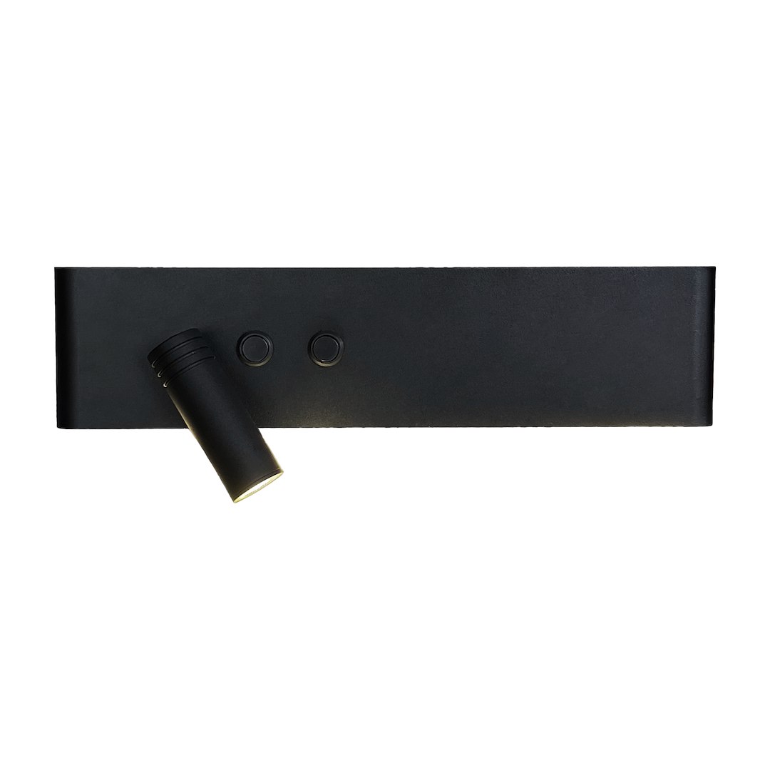 Kinkiet Resort Czarny Lewy 10W + 3W LED 4000K ML1570 - Milagro - obrazek 6