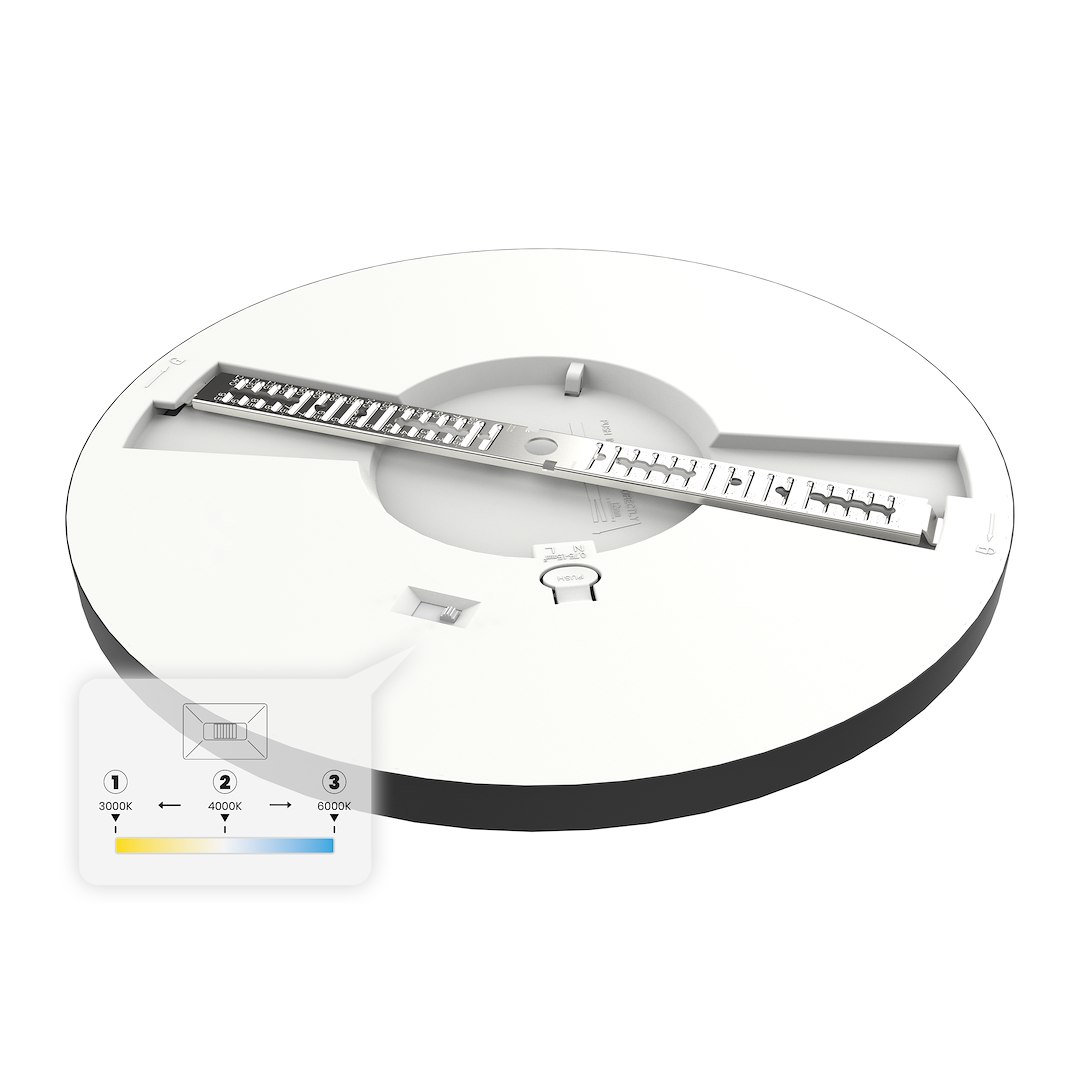 Plafon Evora Czarny Round 24W 3CCT ML1791 - Milagro - obrazek 4