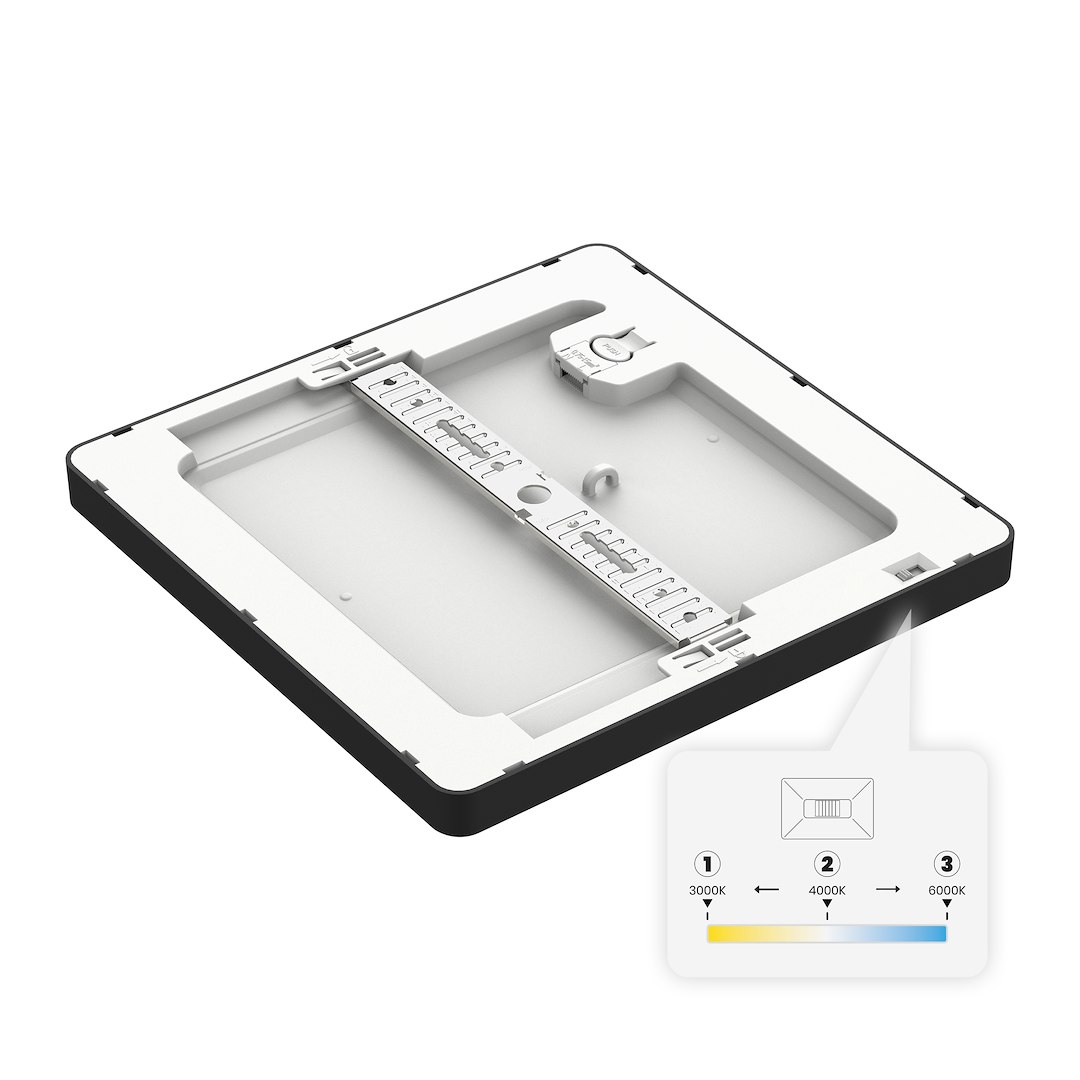 Plafon Evora Czarny Square 12W 3CCT ML1795 - Milagro - obrazek 5