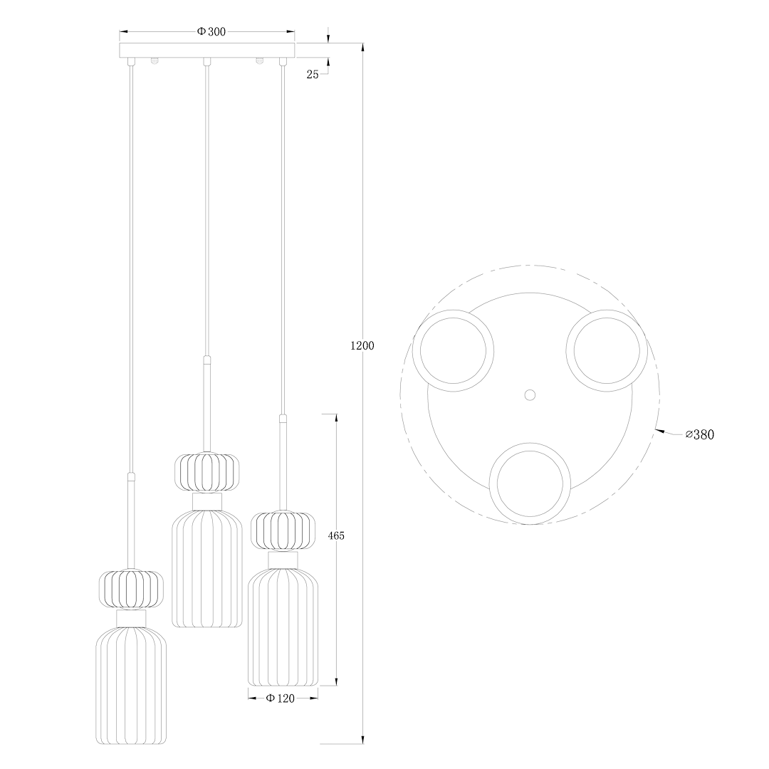 Lampa wisząca MOLLY 3xE14 ML1825 - Milagro - obrazek 7