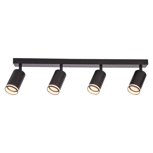 Oprawa Pipe Ring Spot Czarny 4xGU10 ML2073 - Milagro