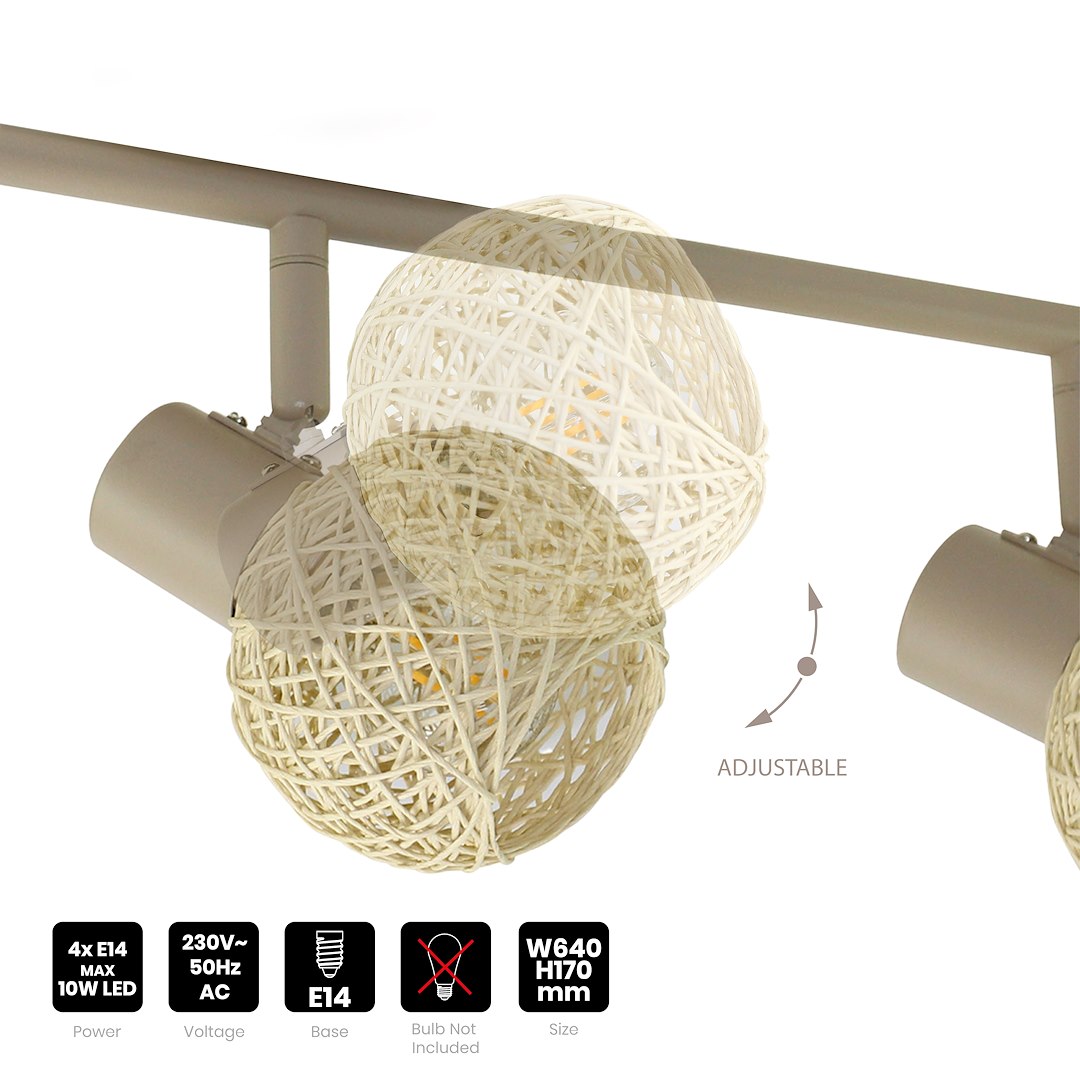 Lampa sufitowa DEX 4xE14 ML2120 - Milagro - obrazek 3