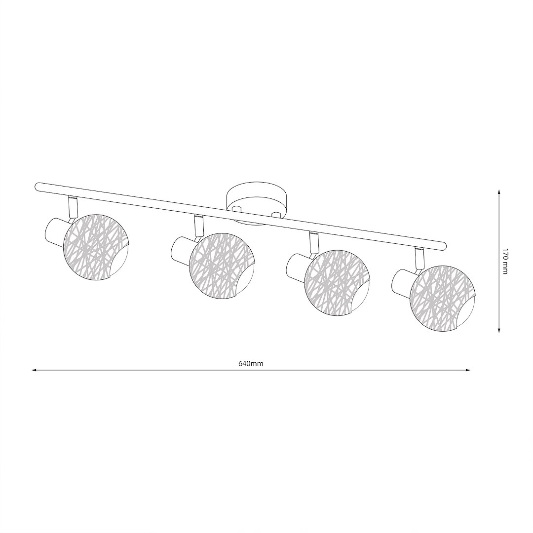 Lampa sufitowa DEX 4xE14 ML2120 - Milagro - obrazek 9