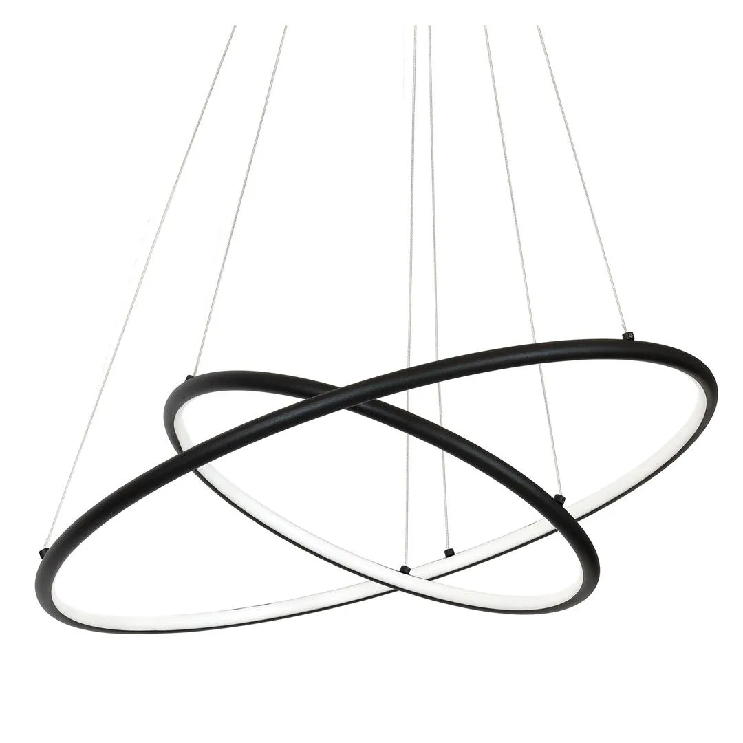 Lampa wisząca RING ORION okręgi LED BLACK ML508 Milagro - obrazek 2