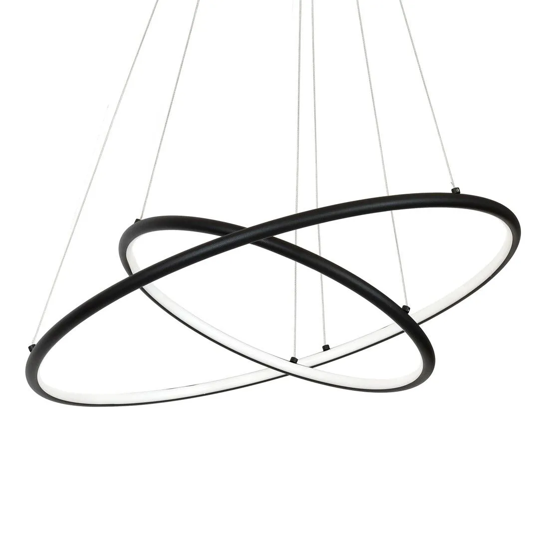 Lampa wisząca RING ORION okręgi LED BLACK ML508 Milagro - obrazek 3