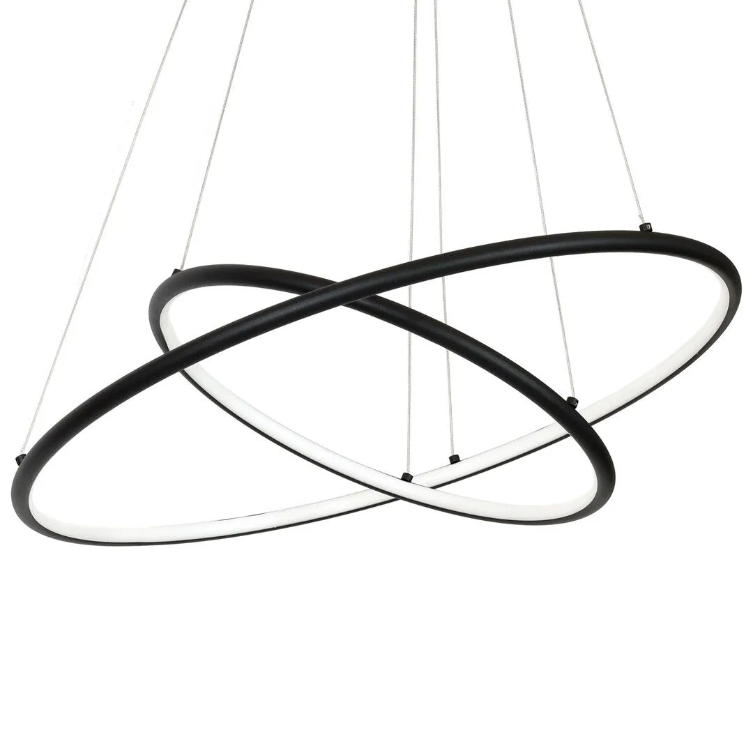 Lampa wisząca RING ORION okręgi LED BLACK ML508 Milagro - obrazek 4