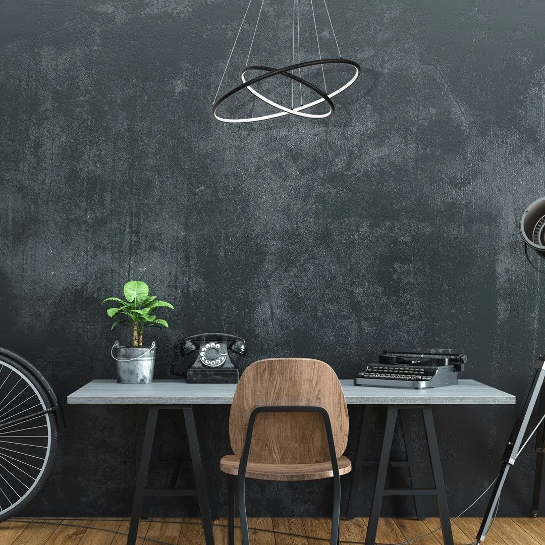 Lampa wisząca RING ORION okręgi LED BLACK ML508 Milagro - obrazek 5