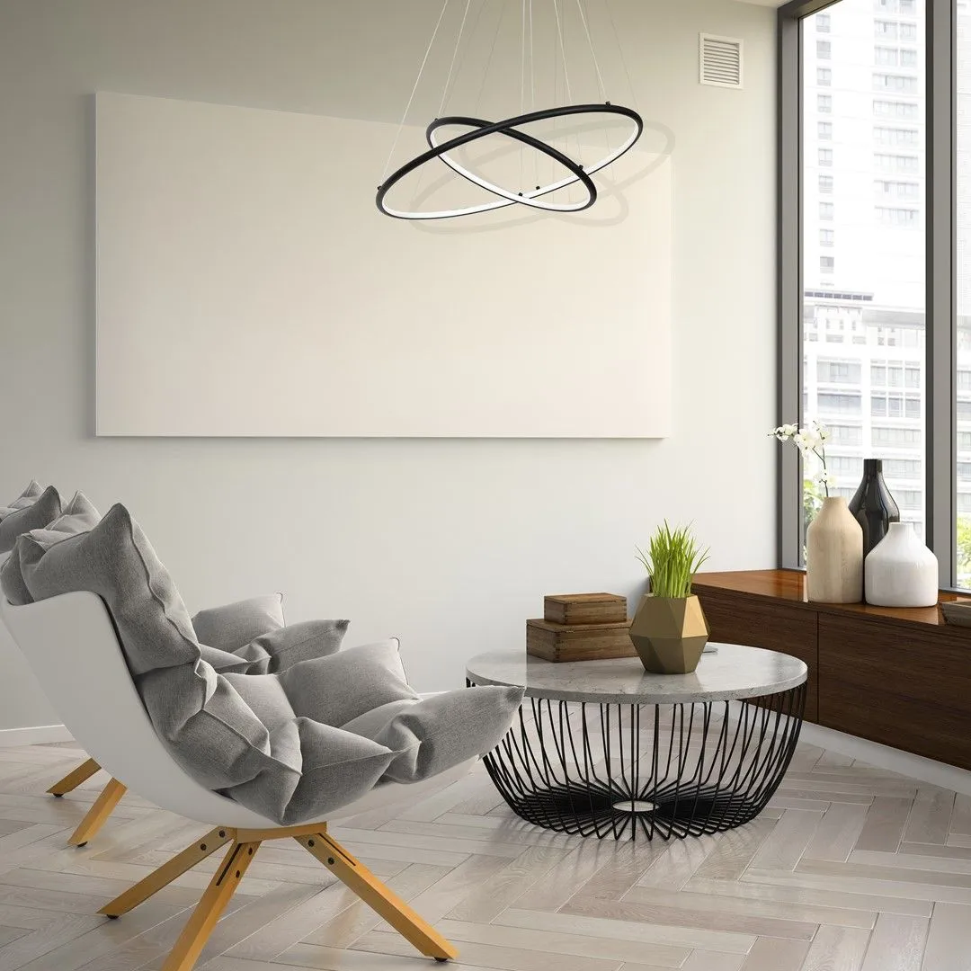 Lampa wisząca RING ORION okręgi LED BLACK ML508 Milagro - obrazek 9