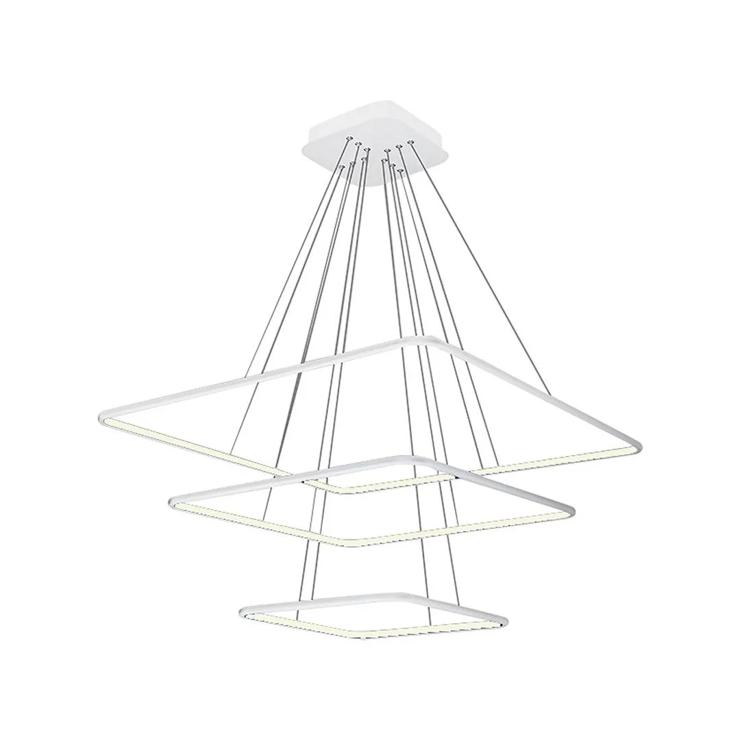 Lampa nad stół wisząca RING NIX kwadraty LED WHITE ML515 Milagro