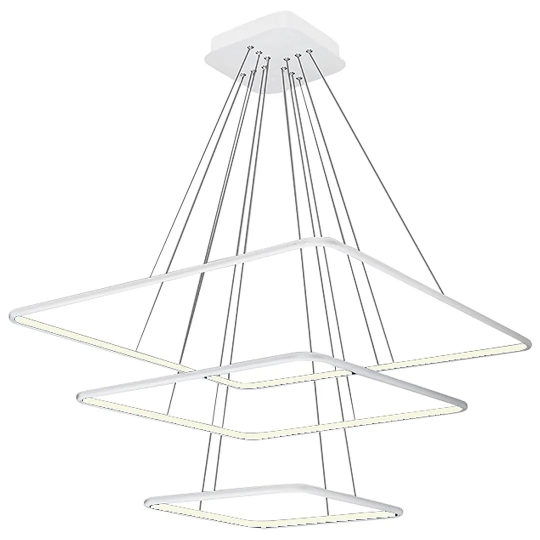 Lampa nad stół wisząca RING NIX kwadraty LED WHITE ML515 Milagro - obrazek 2