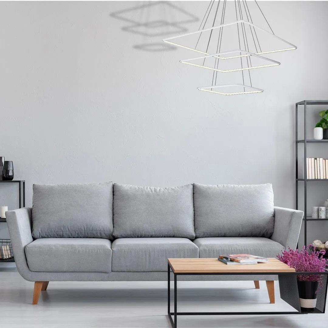 Lampa nad stół wisząca RING NIX kwadraty LED WHITE ML515 Milagro - obrazek 6