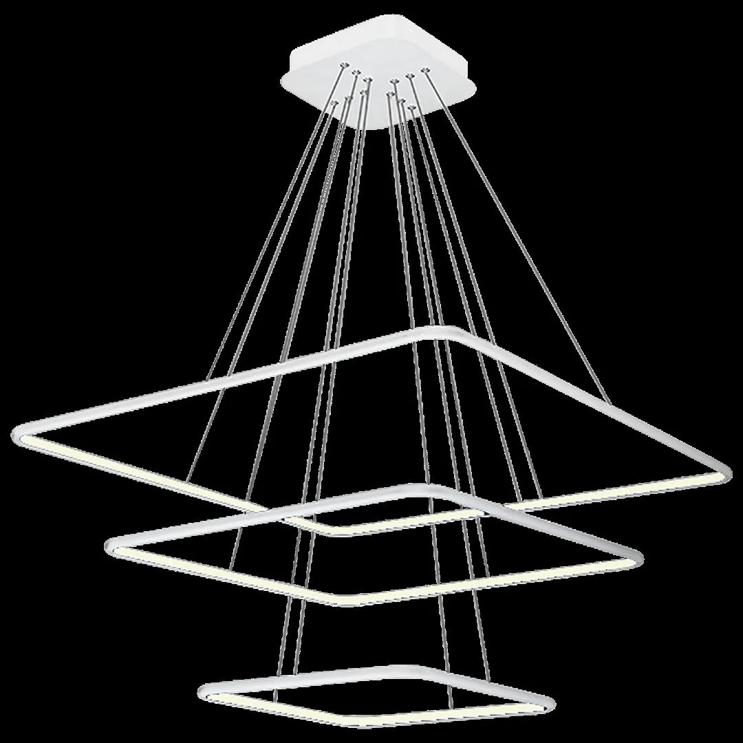 Lampa nad stół wisząca RING NIX kwadraty LED WHITE ML515 Milagro - obrazek 8