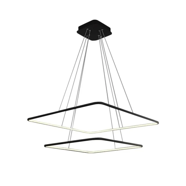 Lampa wisząca RING NIX kwadraty LED BLACK ML518 Milagro