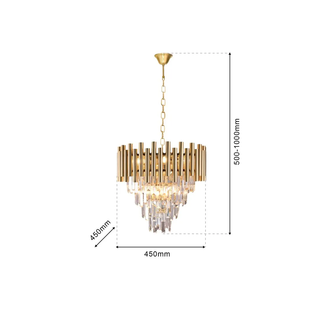 Lampa kryształowa wisząca Madison ML5992 - Milagro - obrazek 10
