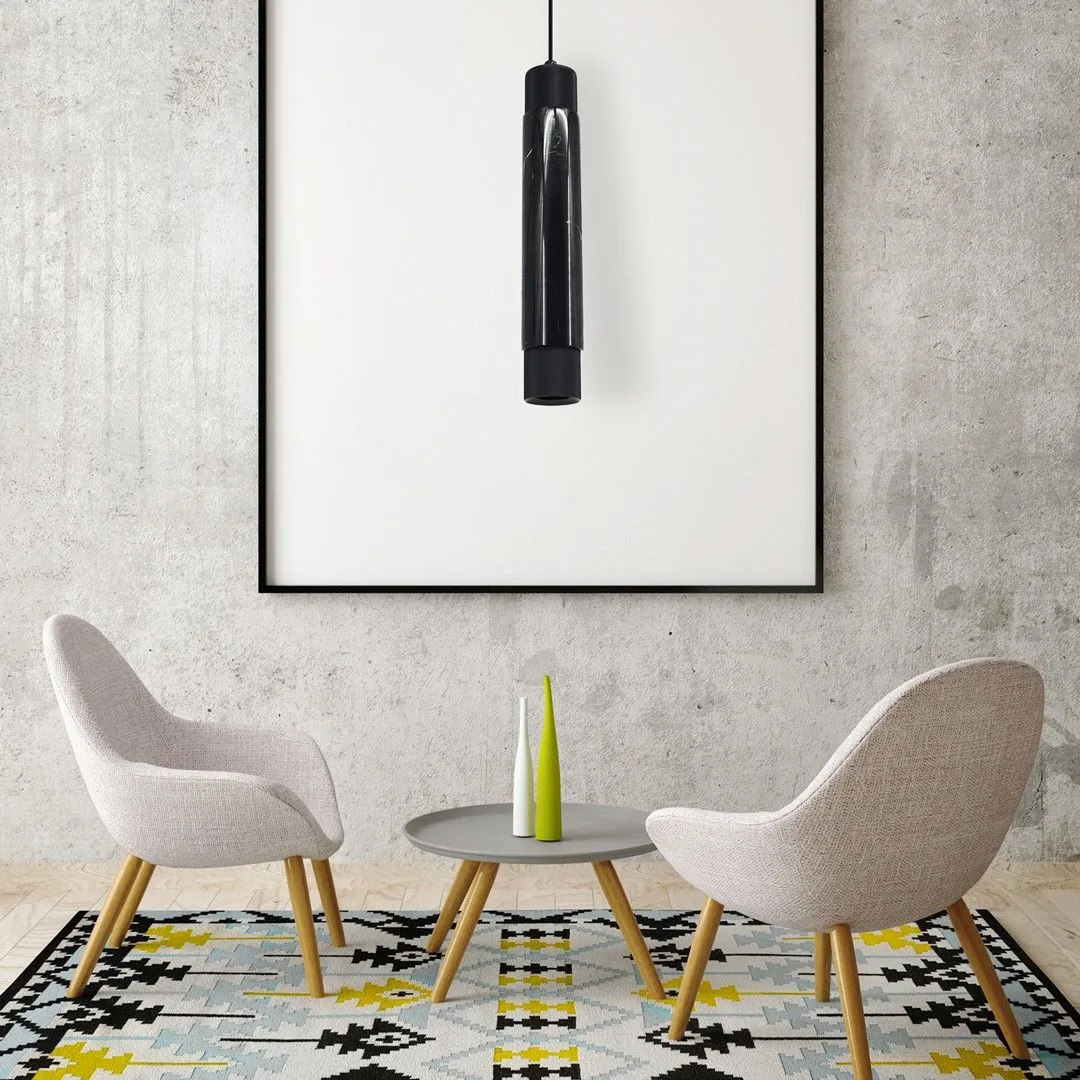 Lampa wisząca nowoczesna MARBLE czarna ML6339 - Milagro - obrazek 5