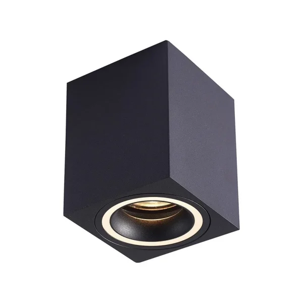 Lampa natynkowa kwadratowa czarna Bima Ring Square 1xGU10 ML7685 - Milagro