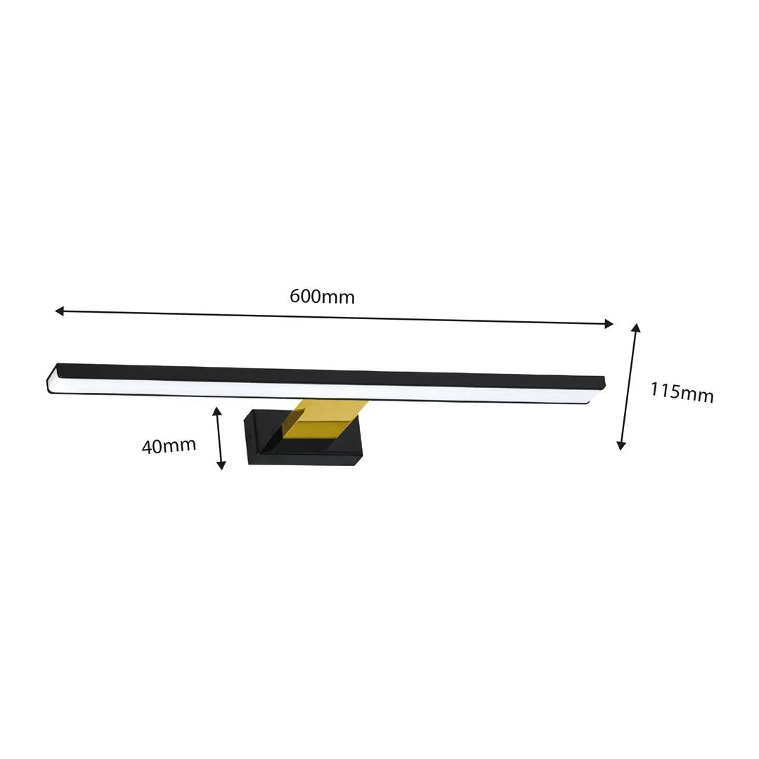 Kinkiet SHINE BLACK-GOLD 60cm 13,8W LED ML7885- Milagro - obrazek 4
