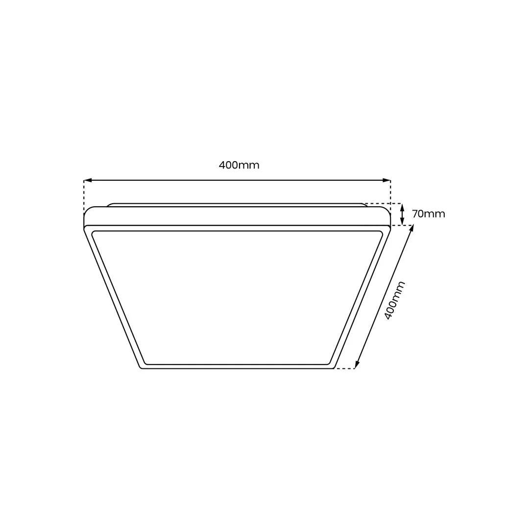 Plafon nowoczesny Lampa na pilota QUADRO WHITE 38W ML7928- Milagro - obrazek 6