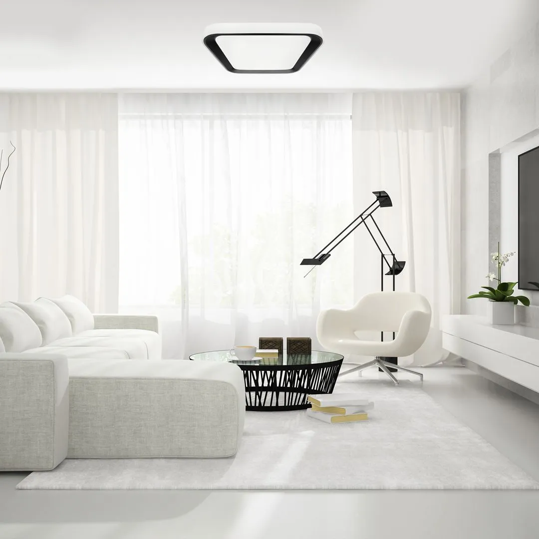 Plafon nowoczesny Lampa na pilota QUADRO BLACK 66W ML7932- Milagro - obrazek 2