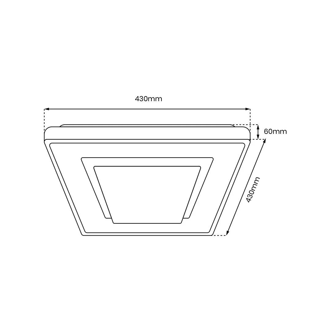 Plafon nowoczesny Lampa na pilota CAMERON 38W ML7938- Milagro - obrazek 4
