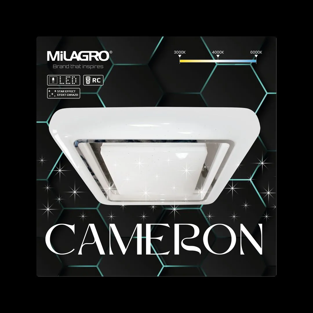 Plafon nowoczesny Lampa na pilota CAMERON 38W ML7938- Milagro - obrazek 6