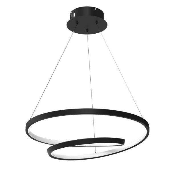 Lampa wisząca RING LUCERO BLACK 48W LED ML7948- Milagro