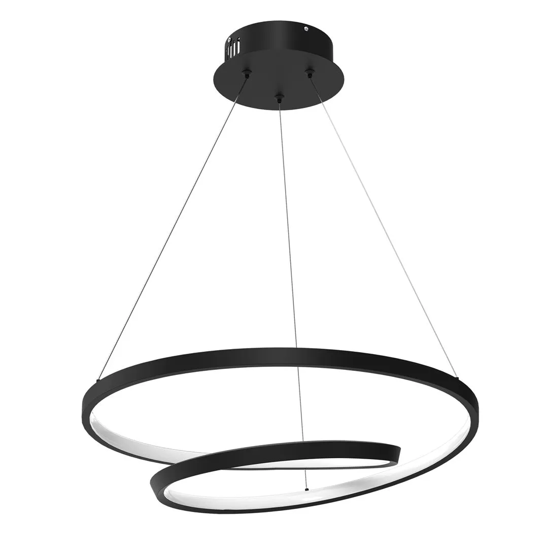 Lampa wisząca RING LUCERO BLACK 48W LED ML7948- Milagro