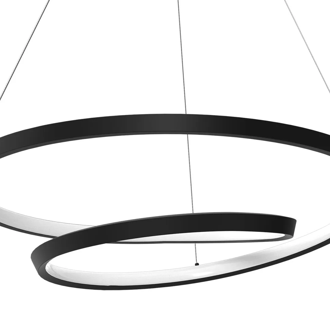 Lampa wisząca RING LUCERO BLACK 48W LED ML7948- Milagro - obrazek 2