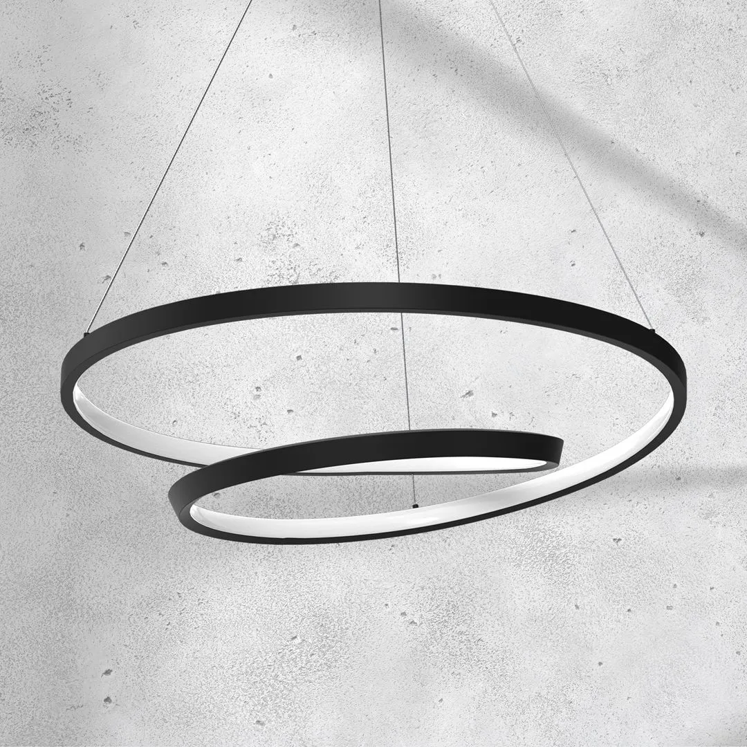 Lampa wisząca RING LUCERO BLACK 48W LED ML7948- Milagro - obrazek 3