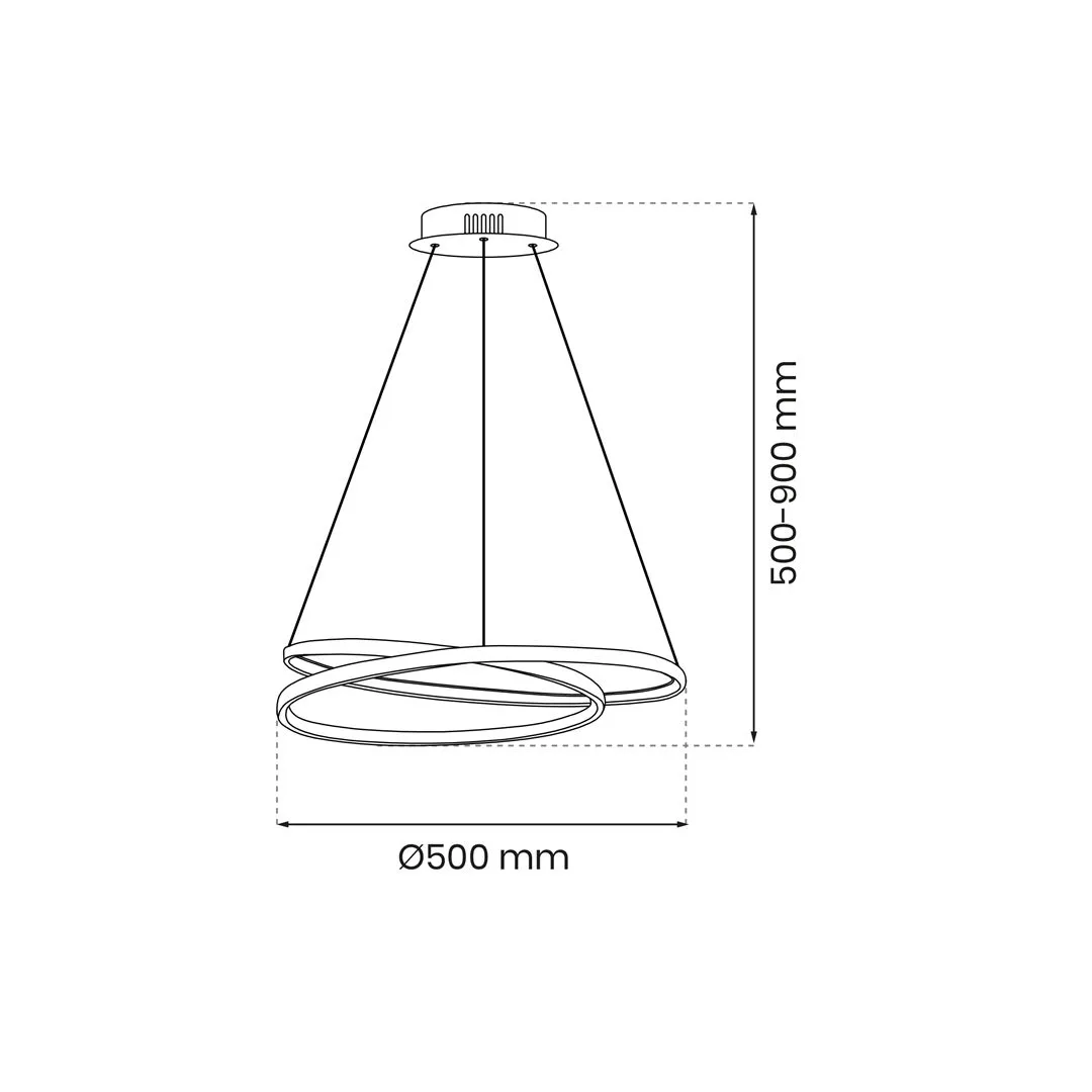 Lampa wisząca RING LUCERO GOLD 48W LED ML7950- Milagro - obrazek 7