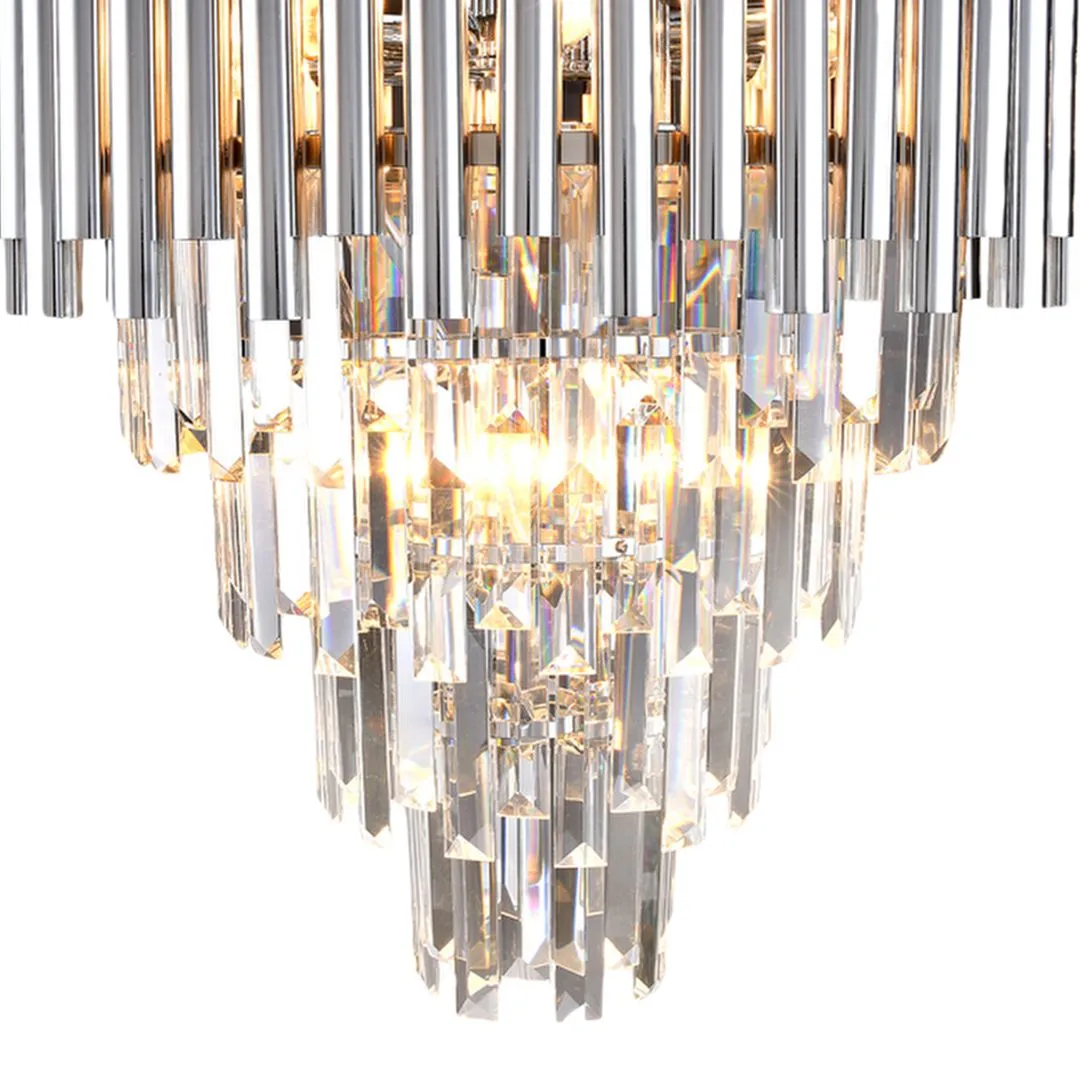 Lampa sufitowa kryształowa MADISON CHROME 9xE14 ML8805 - Milagro - obrazek 2