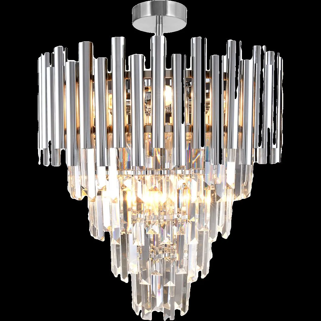 Lampa sufitowa kryształowa MADISON CHROME 9xE14 ML8805 - Milagro - obrazek 6