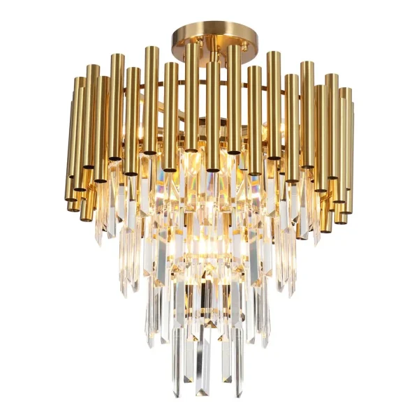 Lampa sufitowa kryształowa MADISON GOLD 9xE14 ML8806 - Milagro