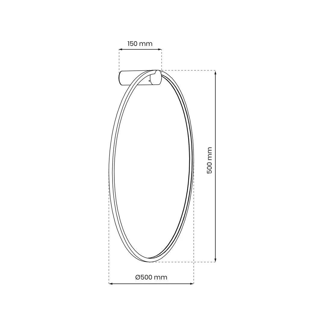 Kinkiet łazienkowy Saturno Gold 25W LED ML8851 - Milagro - obrazek 4