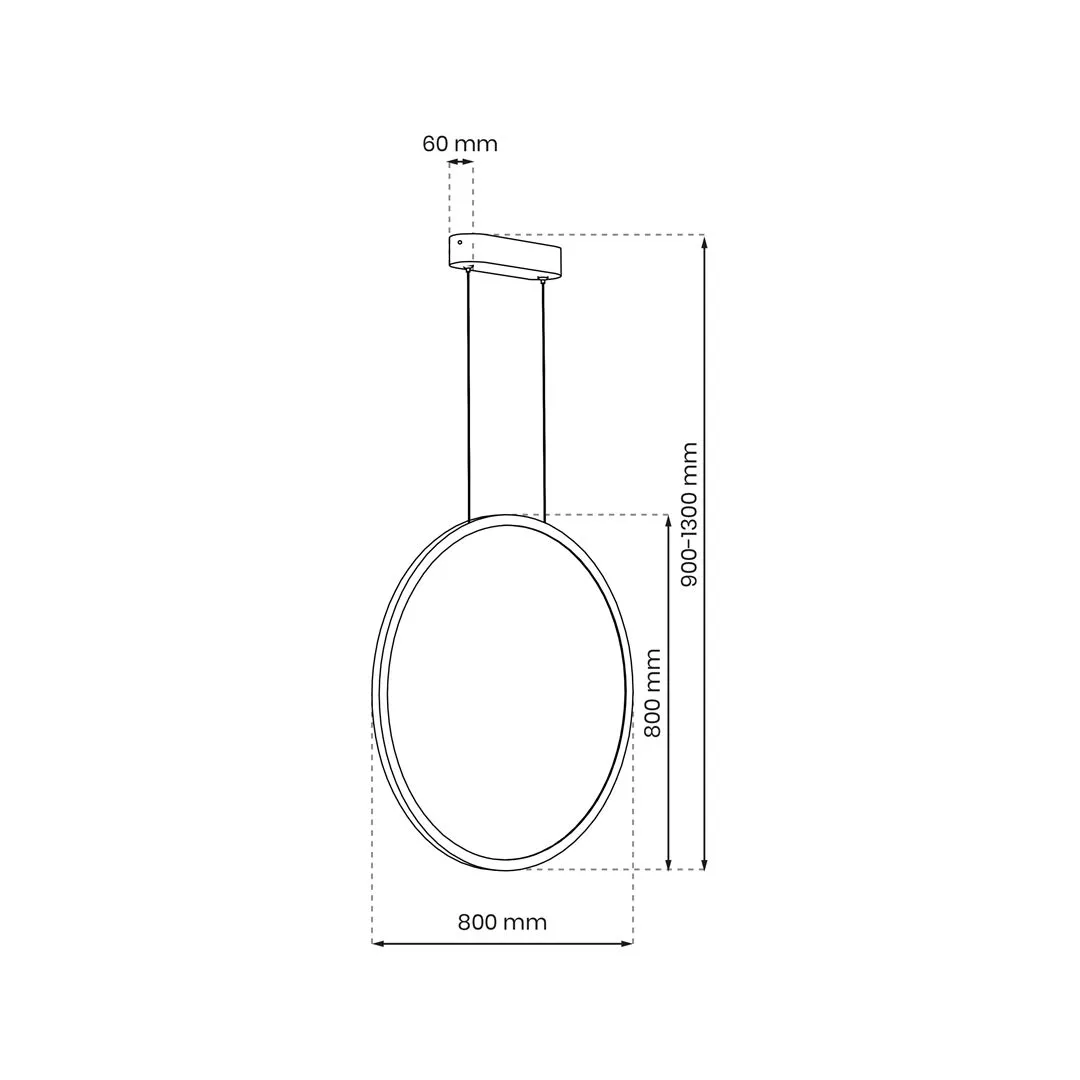 Lampa wisząca łazienkowa Saturno Gold 46W LED ML8857 - Milagro - obrazek 5