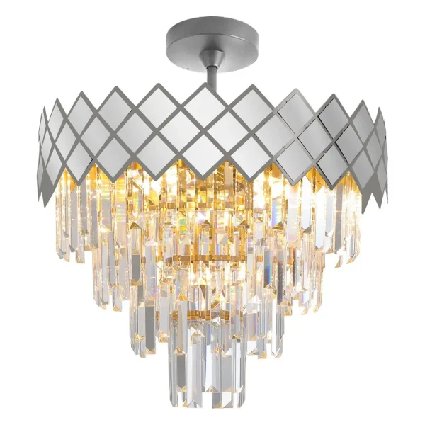 Lampa sufitowa kryształowa CARISMA CHROME 9xE14 ML8888 - Milagro