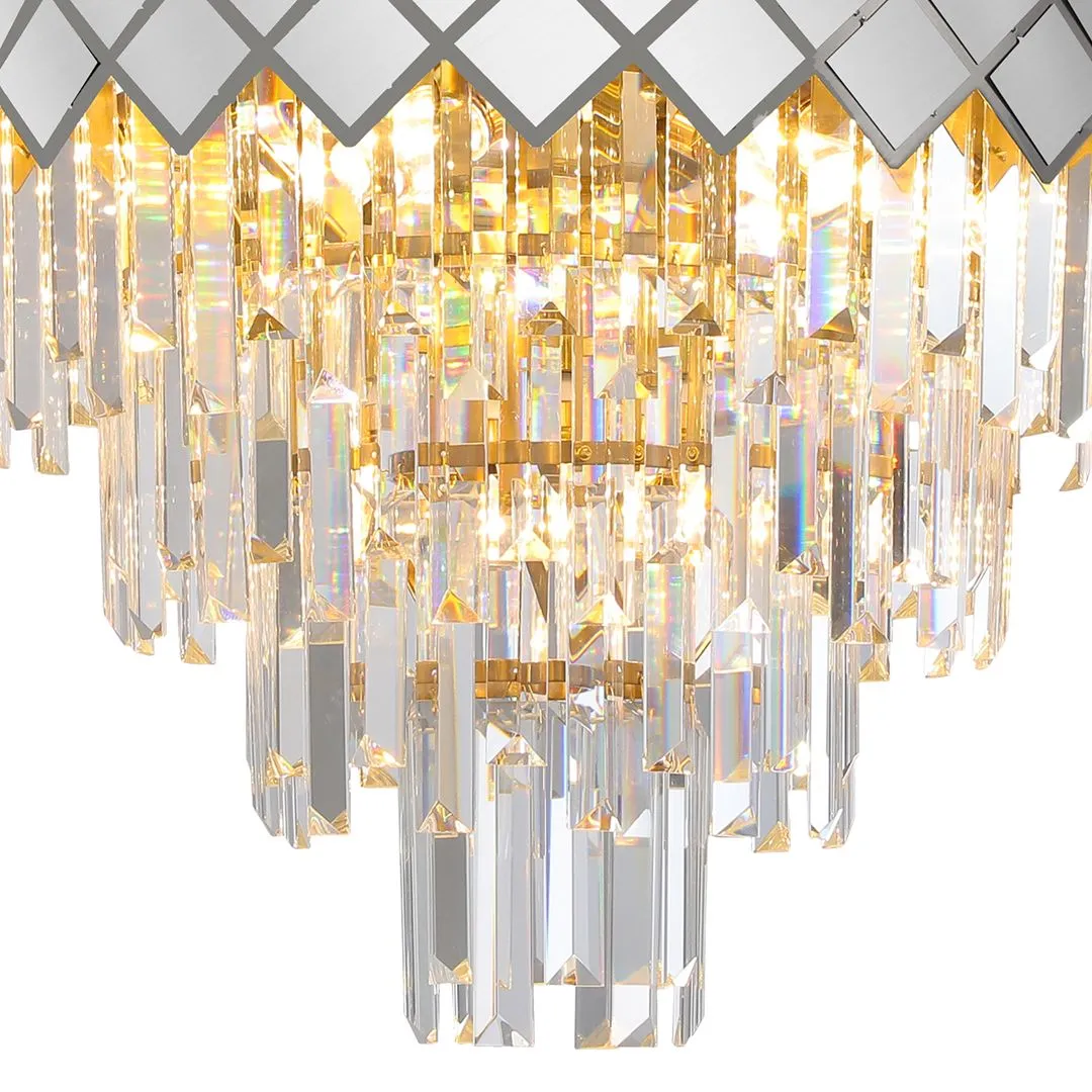 Lampa sufitowa kryształowa CARISMA CHROME 9xE14 ML8888 - Milagro - obrazek 2