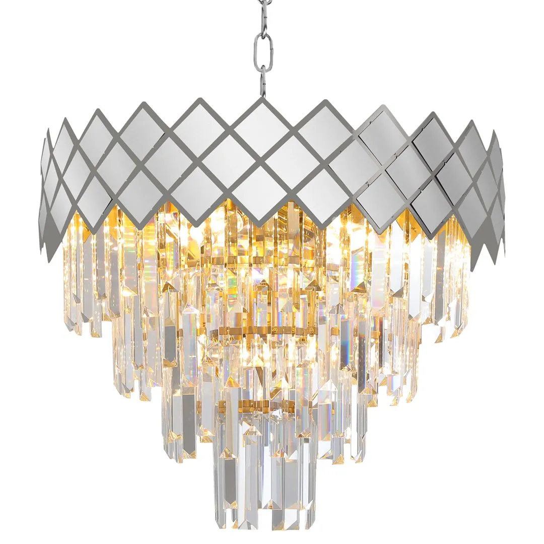 Żyrandol kryształ CARISMA CHROME 9xE14 ML8889 - Milagro - obrazek 2