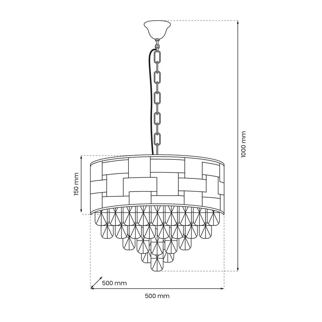 Żyrandol kryształ LUXURIA 9xE14 ML8895 - Milagro - obrazek 5
