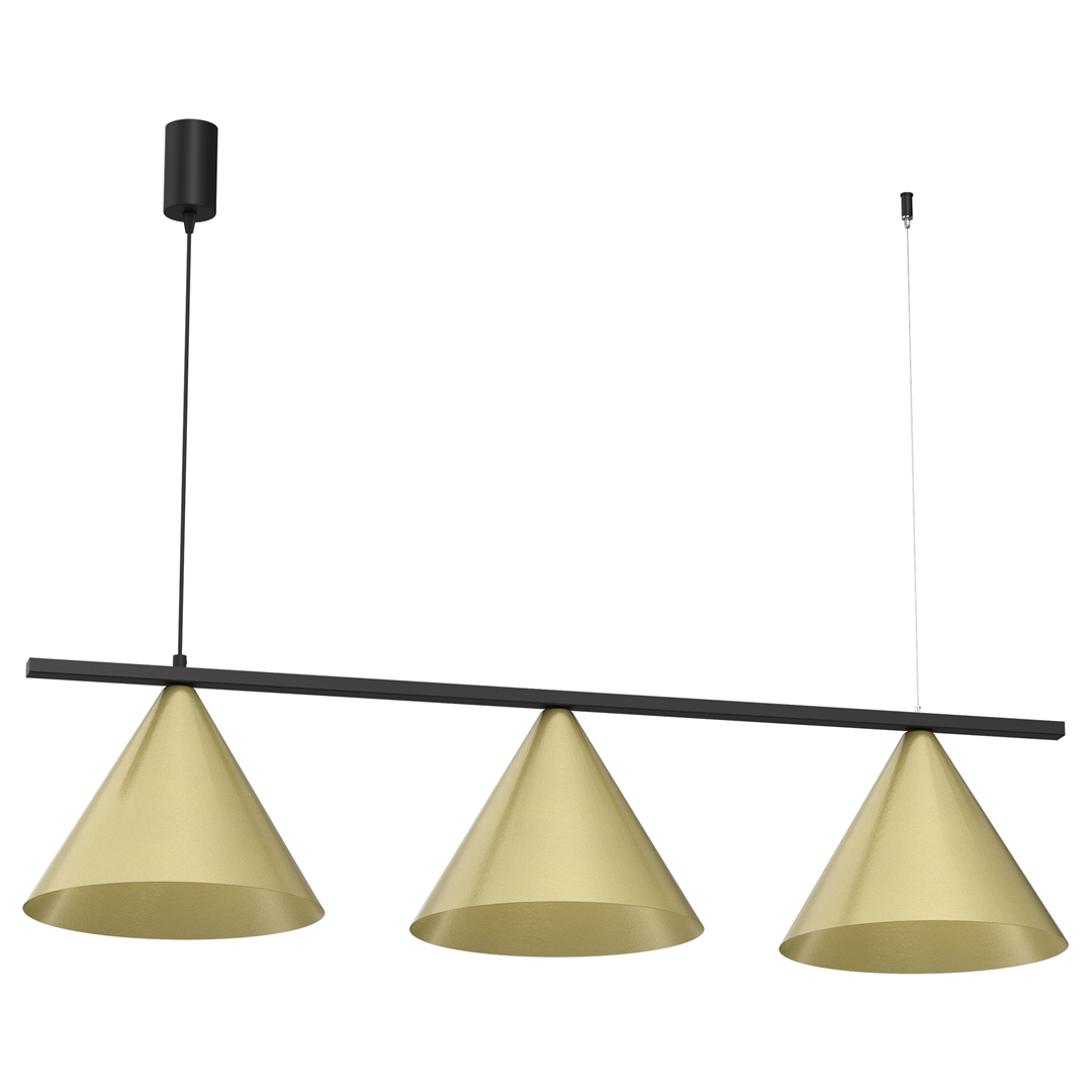 Lampa wisząca CAPITAL CZARNY-ZŁOTY 3XGX53 MLP0937 - Milagro