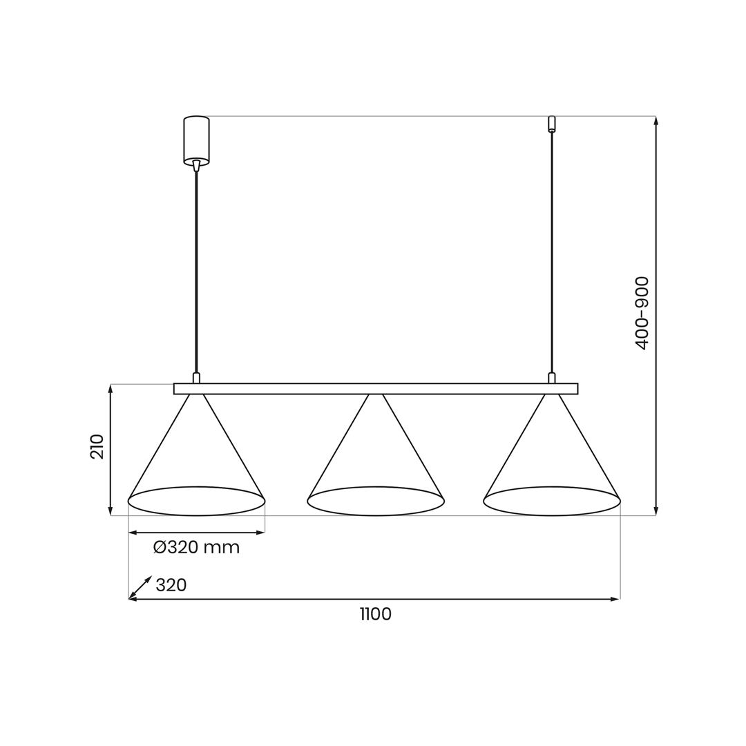 Lampa wisząca CAPITAL BIAŁY 3XGX52 MLP0939 - Milagro - obrazek 5