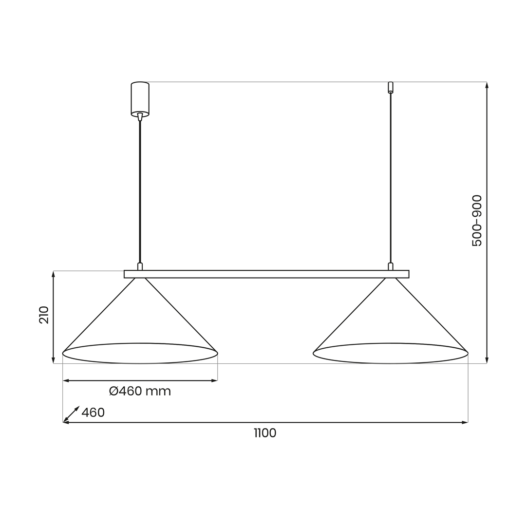 Lampa wisząca CAPITAL CZARNO-ZŁOTY 2XGX53 MLP0941 - Milagro - obrazek 5