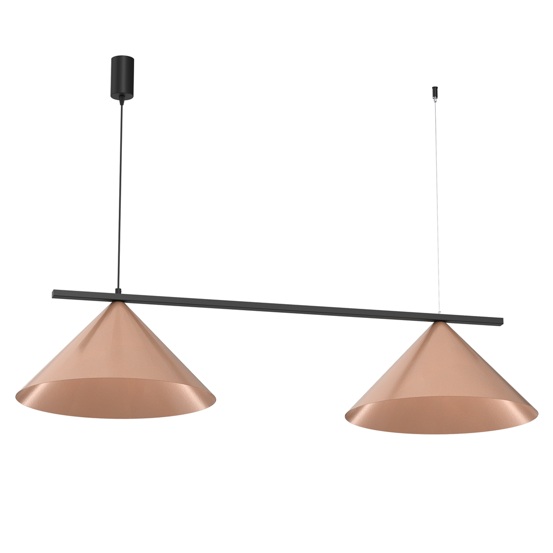 Lampa wisząca CAPITAL CZARNY-MIEDZIANY 2XGX53 MLP0944 - Milagro