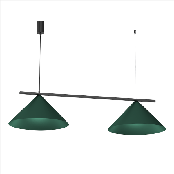 Lampa wisząca CAPITAL BLACK/GREEN 2XGX53 MLP1529 - Milagro