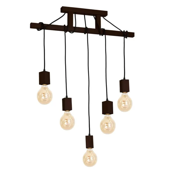 Lampa drewniana wisząca JACK 5xE27 MLP4361 – Milagro