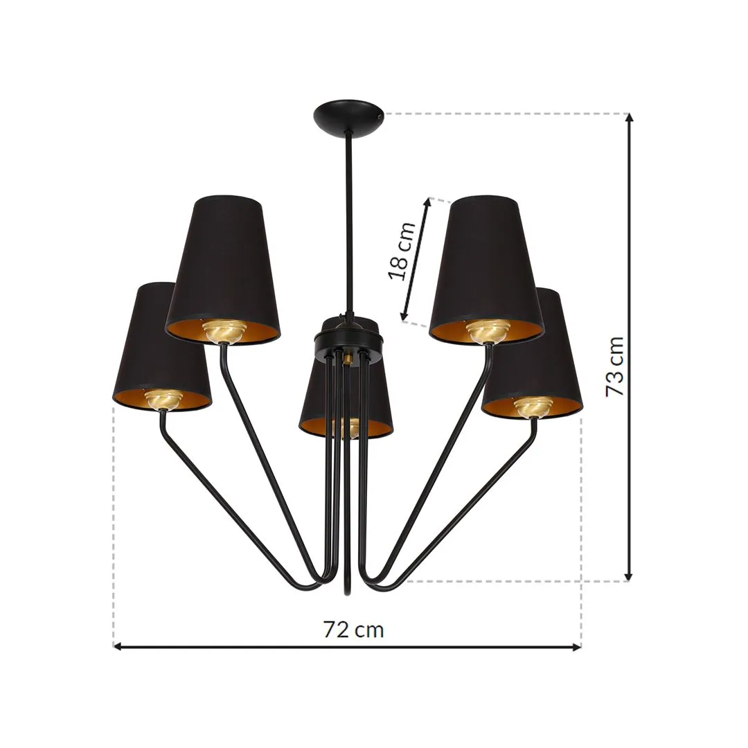 Lampa wisząca VICTORIA BLACK MLP4913 - Milagro - obrazek 9